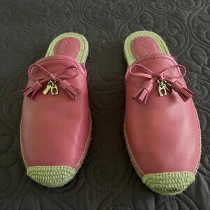 Coach leather espadrilles in pink